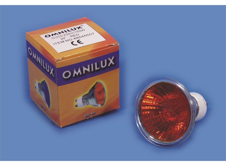 Omnilux GU-10 230V/50W 1500h 25° red
